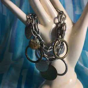 Mixed metals bracelet